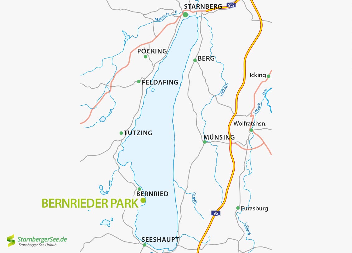 Bernrieder Park auf der Karte