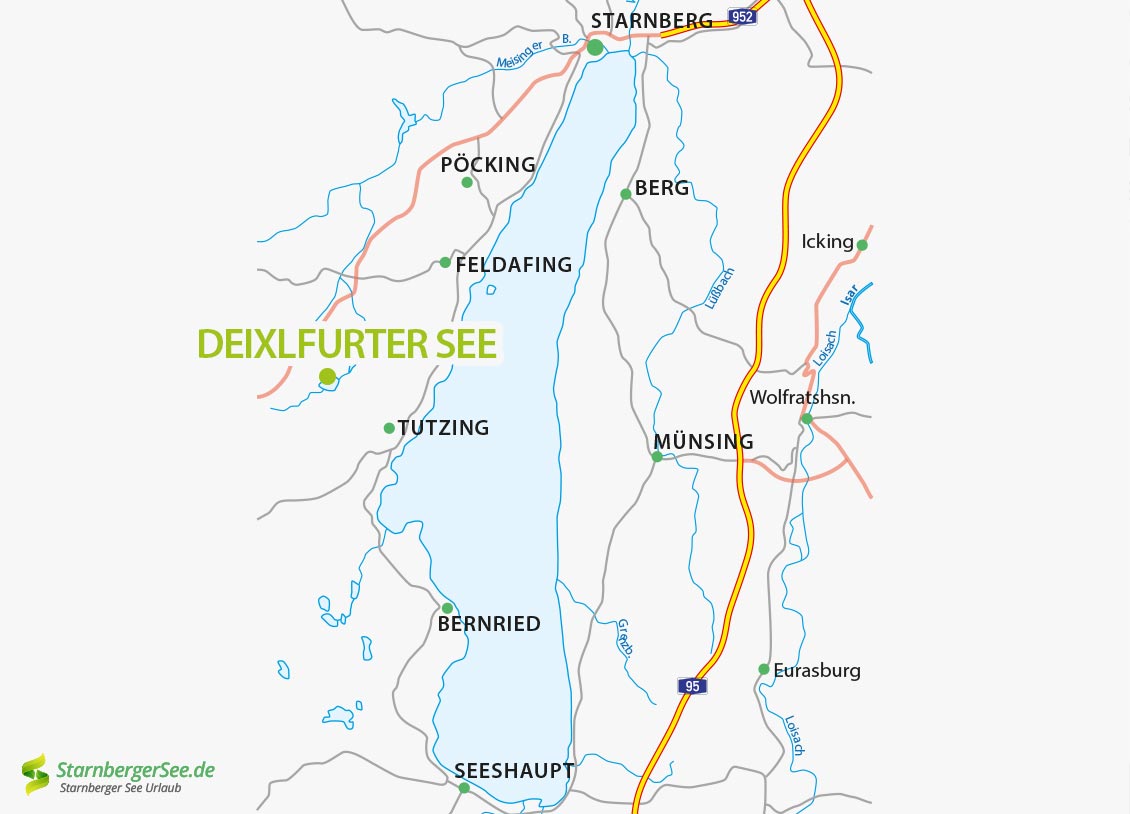 Deixlfurter See auf der Karte