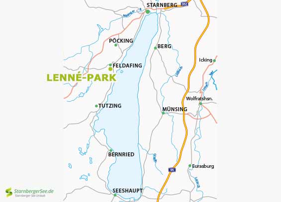 Lenné Park Feldafing auf der Karte Lenné Park Feldafing auf der Karte