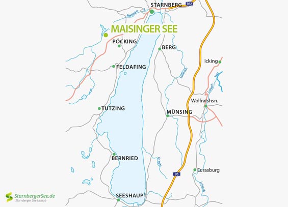 Maisinger See auf der Karte