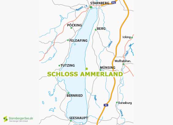 Schloss Ammerland auf der Karte