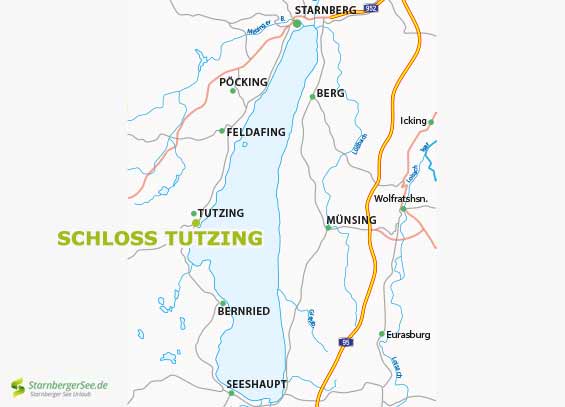 Schloss Tutzing auf der Karte