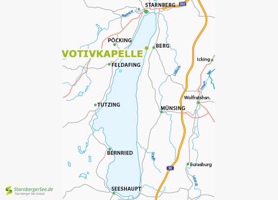 Votivkapelle auf der Karte